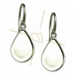 Earrings Larme 16*21mm Rhodium