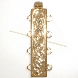 Clasp slider 4-row Gold