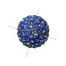 boule de strass 6mm blue roi