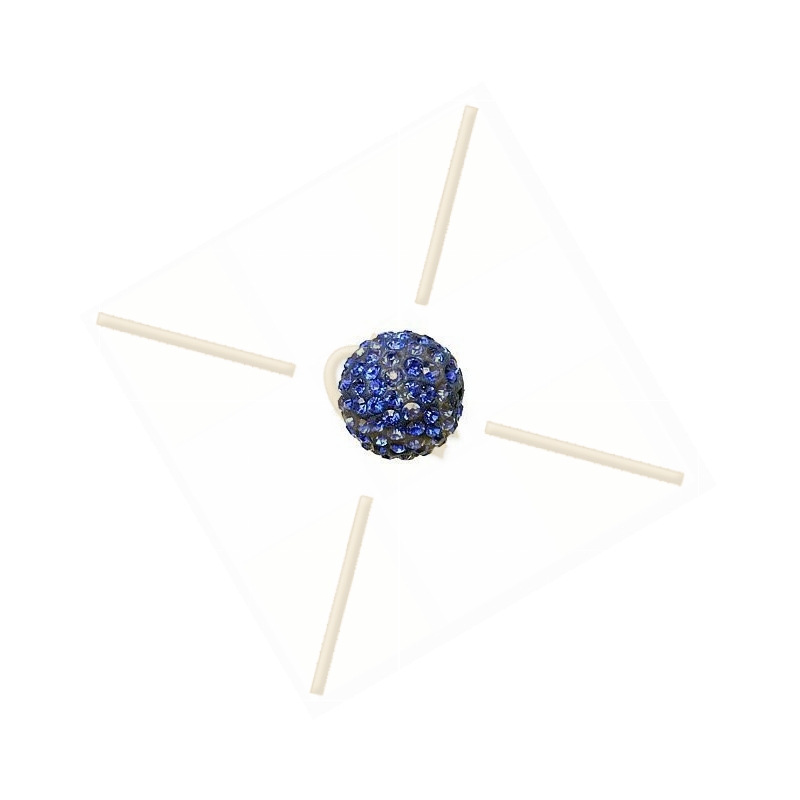 boule de strass 6mm blue roi