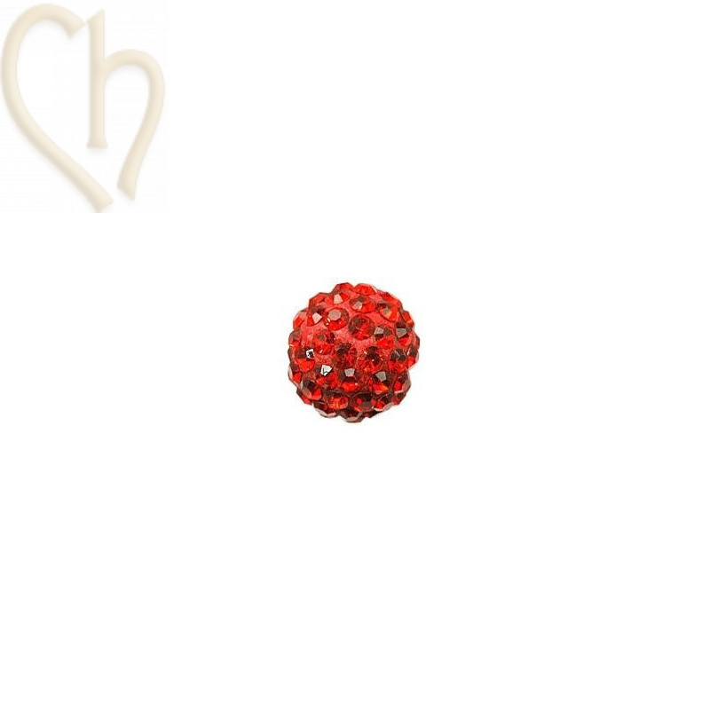 boule de strass 6mm rouge