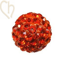 boule de strass 6mm orange