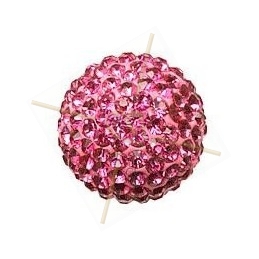 boule de strass 6mm rose