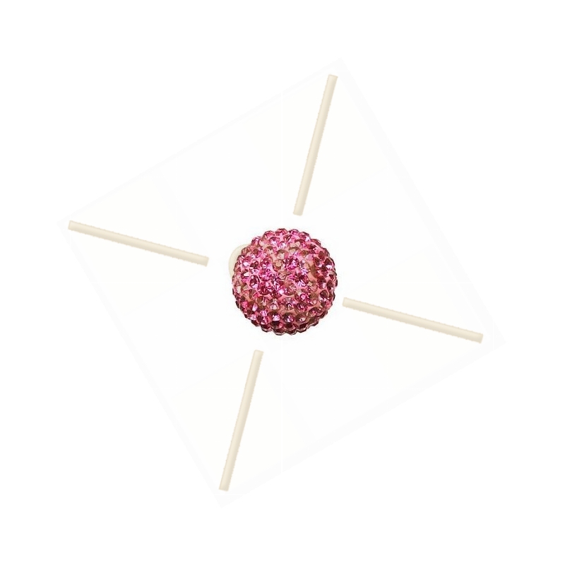 boule de strass 6mm rose