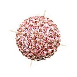 boule de strass 6mm Lt. Rose