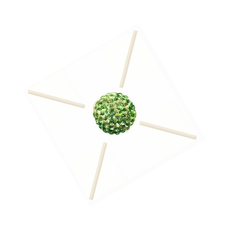 strassbal 6mm round peridot