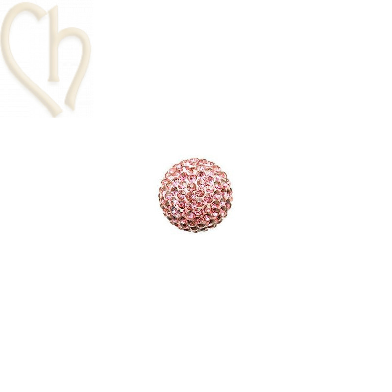 boule de strass 10mm Lt. Rose