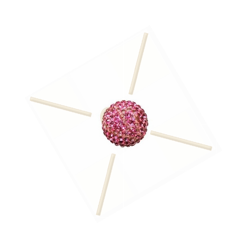 strassbal 10mm round rose strassbal 10mm round rose