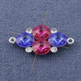 pendentif connecteur pour Swarovski 1122 8mm et 3mm in Silver .925