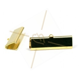 crimp-end 30*9mm gold plated