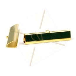 crimp-end 42*9mm gold plated