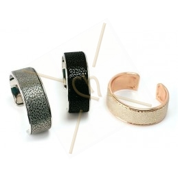 stijve armband metaal 24mm breed rose goud