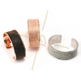 bracelet metal rigide 24mm largeur or rose