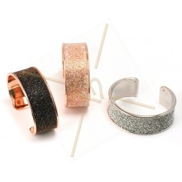 stijve armband metaal 24mm breed rose goud