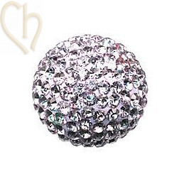 ronde strassbal 14mm violet