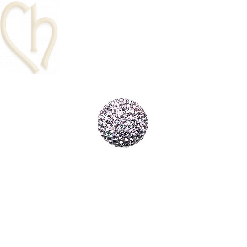boule de strass 14mm violet