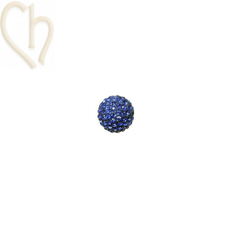 boule de strass 16mm blue roi