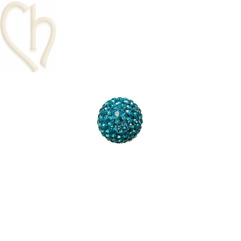 boule de strass 16mm Turquoise