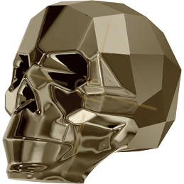 Skull 13mm Swarovski Metallic Light Gold MLG2