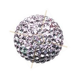 boule de strass 14mm violet