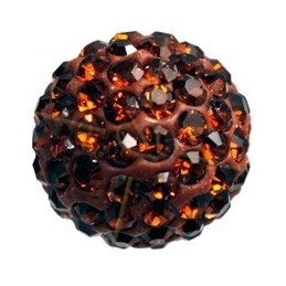 boule de strass 6mm smoked topaz