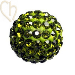 ronde strassbal 8mm olivine