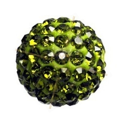 ronde strassbal 6mm olivine