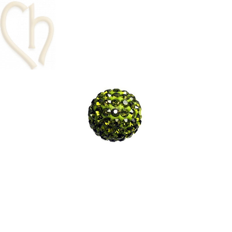 ronde strassbal 6mm olivine
