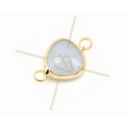 connector glass drop blue...