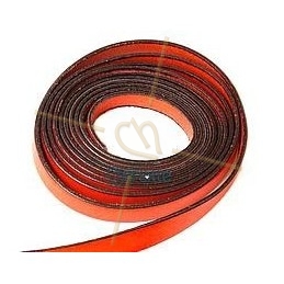 leather ribbon orange 