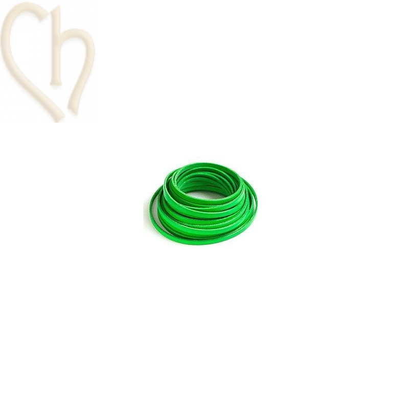 cuir plat vert vif