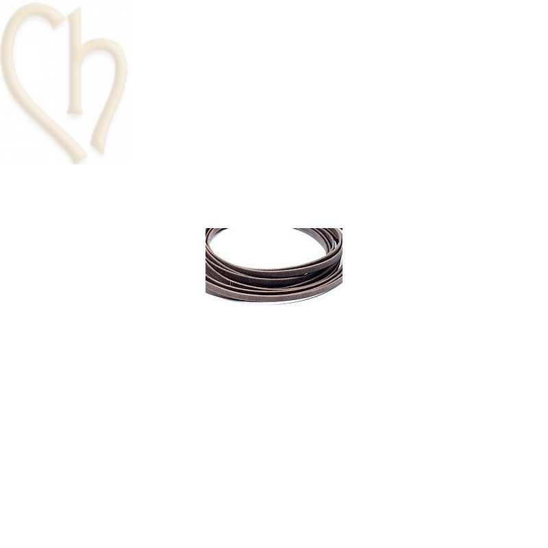 cuir plat Maron o.m.