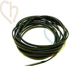 leather ribbon dark gray