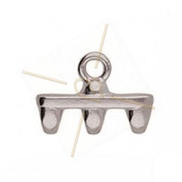 Cymbal Bead Endings - eindstuk voor Superduo 11.5X8.3MM III Rhodium