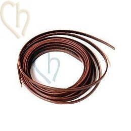 leather ribbon marron
