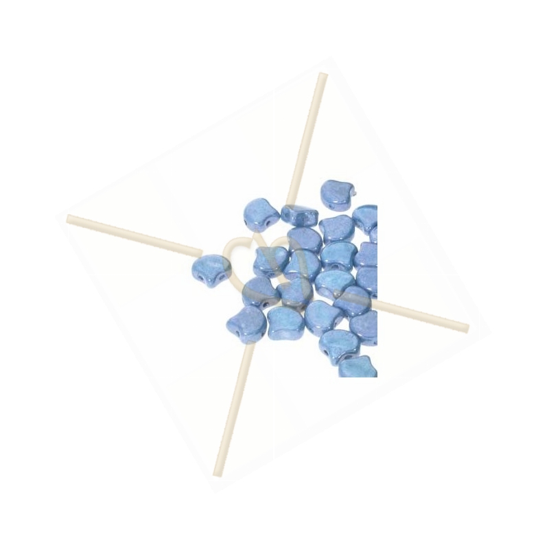 Ginko Bead Chalk Blue Luster Ginko Bead Chalk Blue Luster