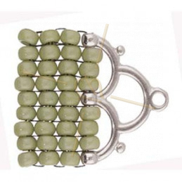 Cymbal Ending Rhodium plated  - LAKOS III 19MM - for Seedbeads Miyuki and Czech