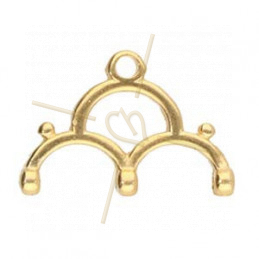 Cymbal Ending Gold plated  - LAKOS III 19MM - for Seedbeads Miyuki and Czech