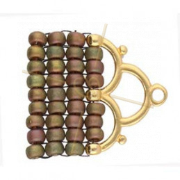 Cymbal Embout Gold plated  - LAKOS III 19MM - pour Rocailles Miyuki et Tcheque