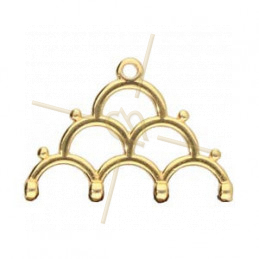 Cymbal Embout Gold plated  - LAKOS IV 27MM - pour Rocailles Miyuki et Tcheque